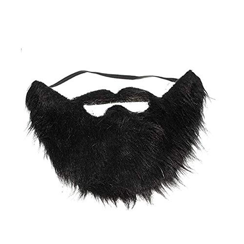 BinaryABC Fake Beard and MustacheHalloween Costume Party Festival Supplies Black - Image 1