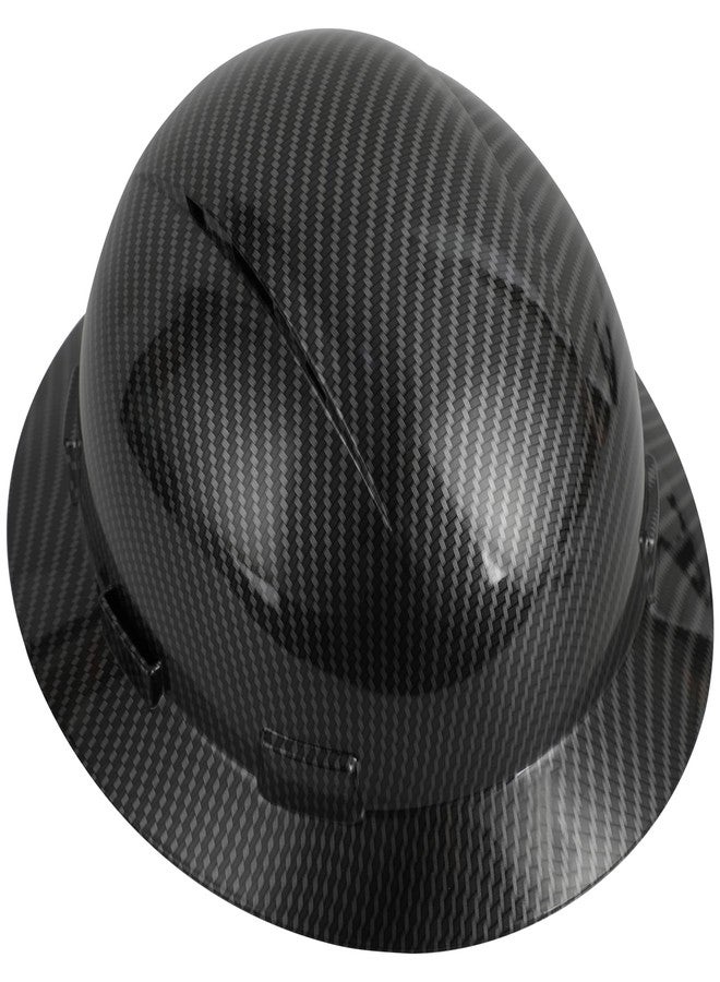 Zeluga High Density Polyethylene Full Brim, Hard Shell, Water Transfer Printing and Vented Hat (Carbon Fiber Black Bright) - Image 1