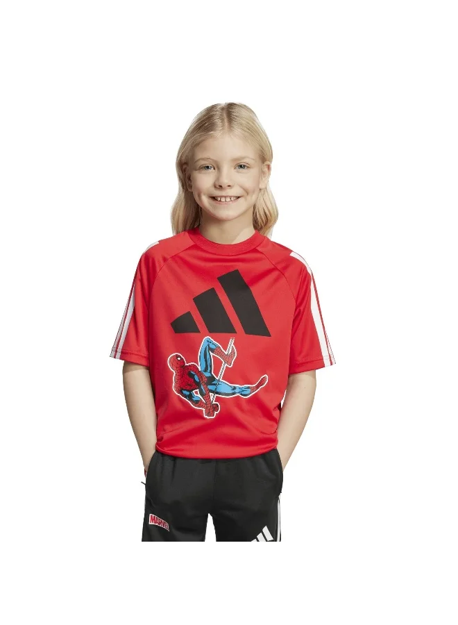 Adidas Lk Mrvl Sm T Red Training T-Shirts For Kids 18-24M