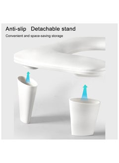 brunson Nail Arm Rest for Nails Tech, White U Shaped - Comfortable Manicure Nail Hand Rest Pillow Cushion, PU Leather Nail Armrest Stand for Acrylic Nail Art Tech, Quick Installation Nail Arm Rest  - Image 3