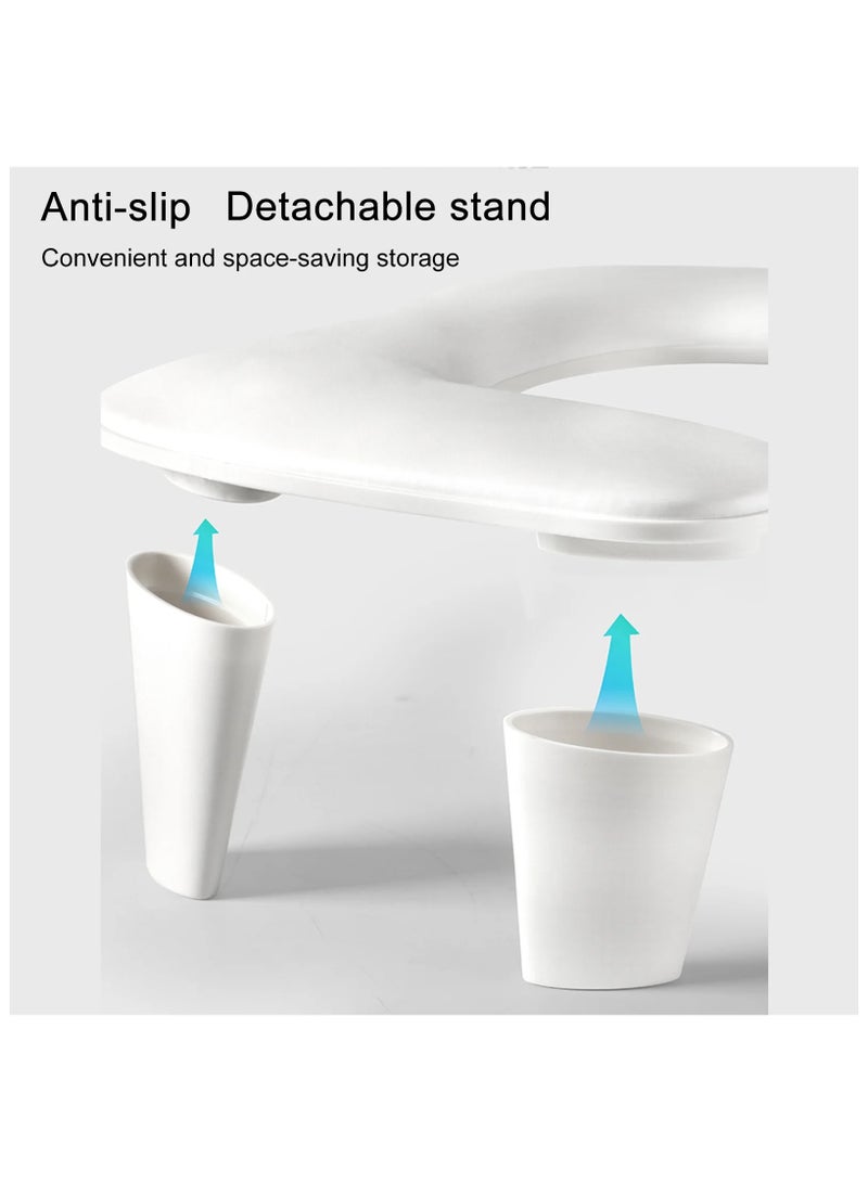 brunson Nail Arm Rest for Nails Tech, White U Shaped - Comfortable Manicure Nail Hand Rest Pillow Cushion, PU Leather Nail Armrest Stand for Acrylic Nail Art Tech, Quick Installation Nail Arm Rest  - Image 3