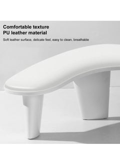 brunson Nail Arm Rest for Nails Tech, White U Shaped - Comfortable Manicure Nail Hand Rest Pillow Cushion, PU Leather Nail Armrest Stand for Acrylic Nail Art Tech, Quick Installation Nail Arm Rest  - Image 4