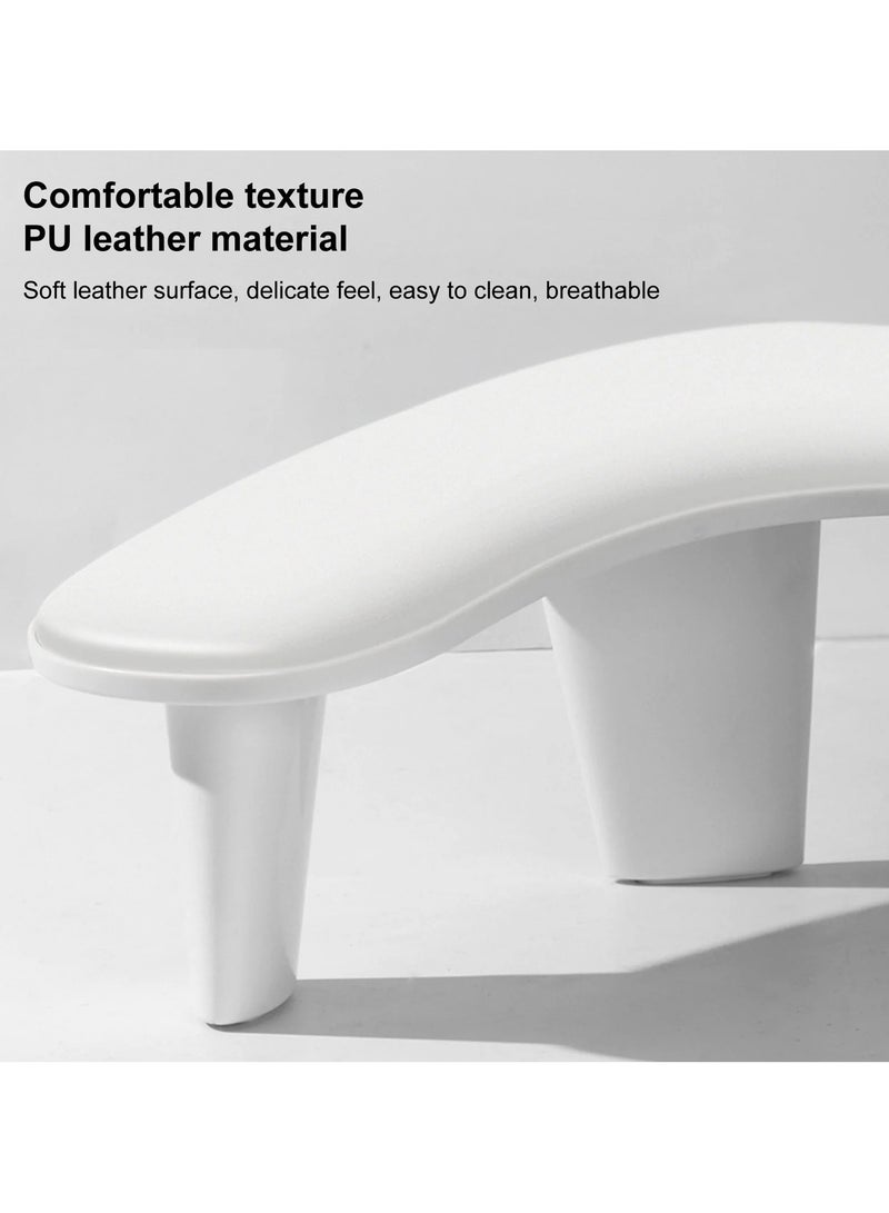 brunson Nail Arm Rest for Nails Tech, White U Shaped - Comfortable Manicure Nail Hand Rest Pillow Cushion, PU Leather Nail Armrest Stand for Acrylic Nail Art Tech, Quick Installation Nail Arm Rest  - Image 4