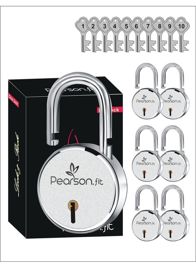 Pearson.fit Round Padlock 65mm 7 Lock Open with 10 Same Key 8 levers Double Locking Anti Thift Weather-Resistant Shop Shutter High Security Main Door Lock for Home - Image 1