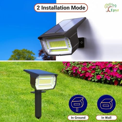 Epyz Abs Plastic Solar Spot Light Outdoor Garden Waterproof 29LED Color Changing RGB Lights for Yard 7 Lighting Modes Multicolor Solar Spotlights for Pathway Garden Outside [ Pack of 1 ] - Image 3