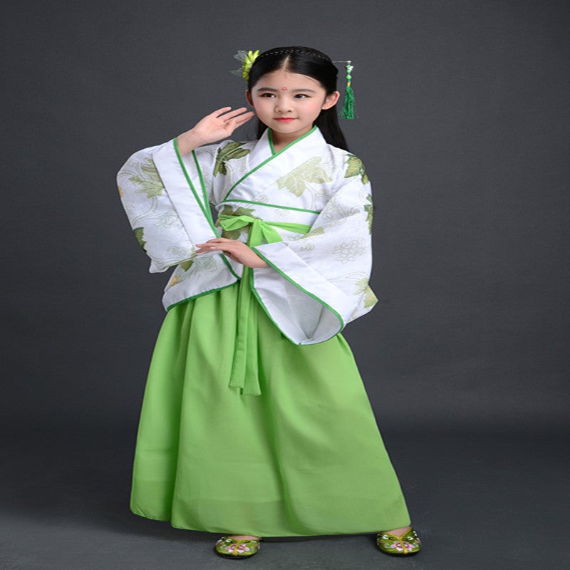 Traditional Hanfu for Girls, Princess Style, Soft Polyester Fabric - Image 1