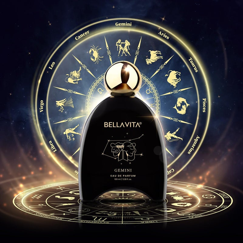 BELLAVITA BELLAVITA Zodiac Collection Gemini Long Lasting Perfume for Man and Woman EDP 100ml Incense Lavender and Leather Spicy Woody Premium Unisex Fragrance for Men and Women  - Image 5