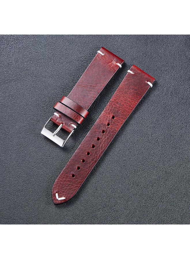 New Color Changing Outlet Leather Strap Retro Oil Wax Italian Antique Ultra Thin Watch Strap Mm