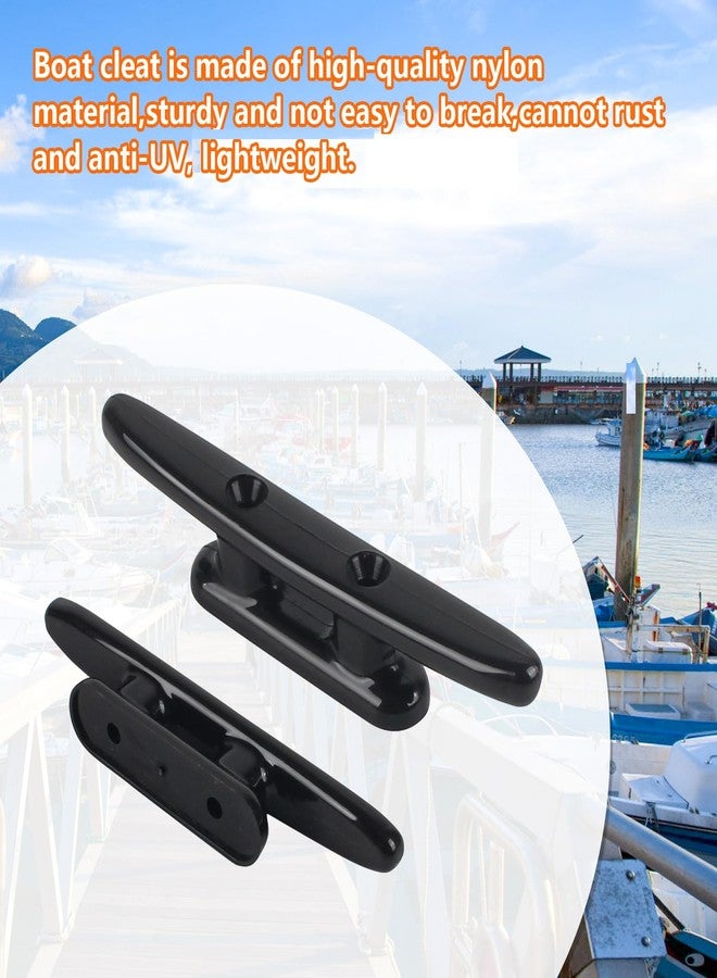 ORLANG Black Nylon Boat Cleat 4 Inch, Dock Cleat with Hardware, Boat Dock Cleats Rope Cleat for Marine, Boats,Kayak,Canoe,Deck,Nautical Décor,Home Decor (4 Pack) - Image 5