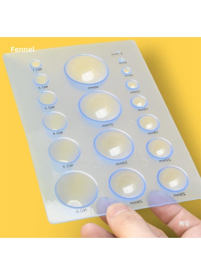null - Clay Manual Mud Pick Semi-circular Spherical Back Of The Head Mold Soft Clay Resin Clay Color Measuring Ruler-Color:Acrylic Mudguard (large Size) 10*15cm - Image 1