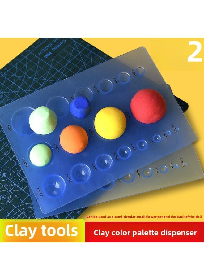 null - Clay Manual Mud Pick Semi-circular Spherical Back Of The Head Mold Soft Clay Resin Clay Color Measuring Ruler-Color:Acrylic Mudguard (large Size) 10*15cm - Image 1