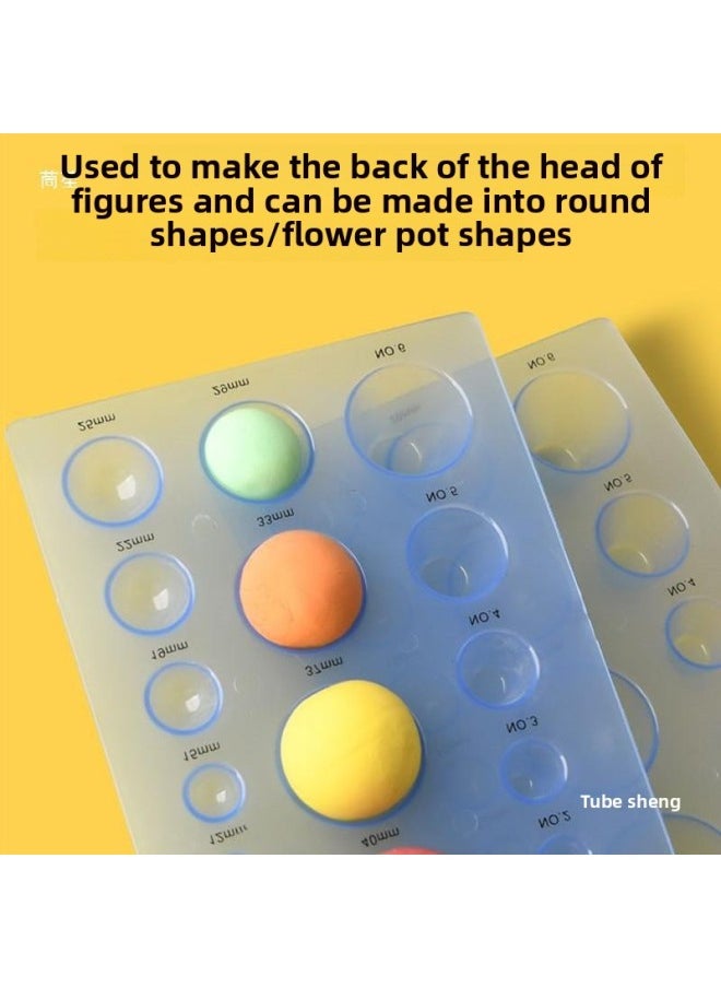 null - Clay Manual Mud Pick Semi-circular Spherical Back Of The Head Mold Soft Clay Resin Clay Color Measuring Ruler-Color:Acrylic Mudguard (large Size) 10*15cm - Image 1