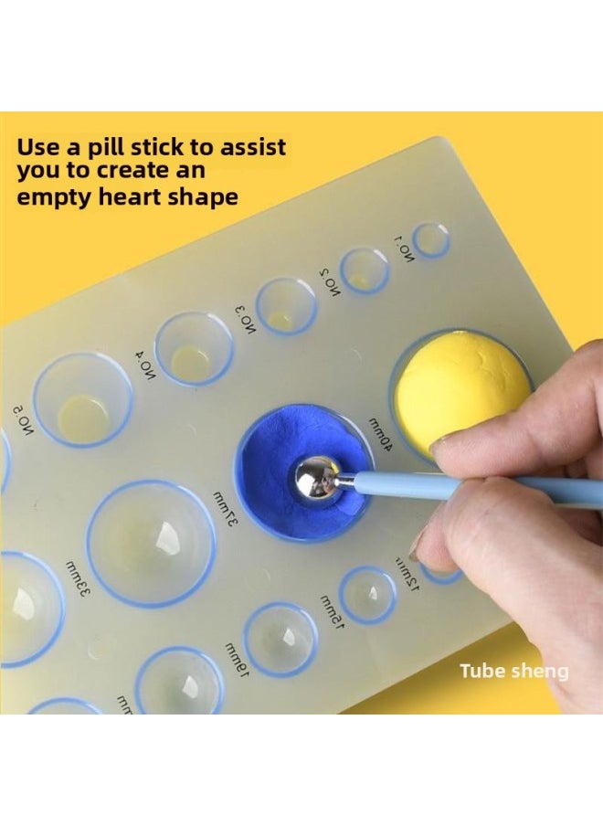 null - Clay Manual Mud Pick Semi-circular Spherical Back Of The Head Mold Soft Clay Resin Clay Color Measuring Ruler-Color:Acrylic Mudguard (large Size) 10*15cm - Image 1