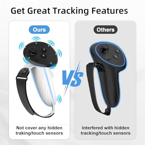 AMVR Controller Grips Compatible with Meta/Oculus Quest 3S/Quest 3, Silicone Accessories Non-Slip Handle Cover - Image 2