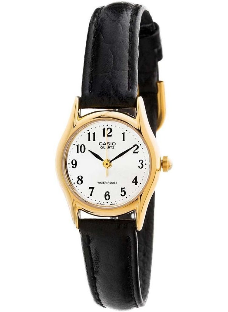 Casio LTP-1094Q-7B1 Ladies Analogue Leather Band Watch - Image 1