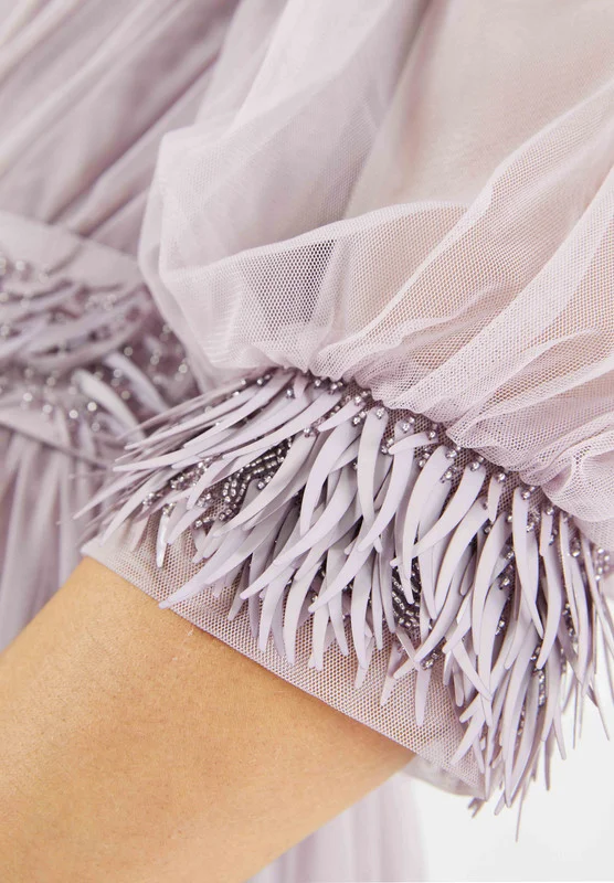 Amri Pleated Chiffon Dress