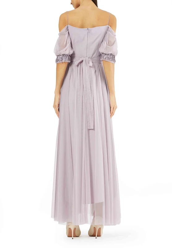 Amri Pleated Chiffon Dress