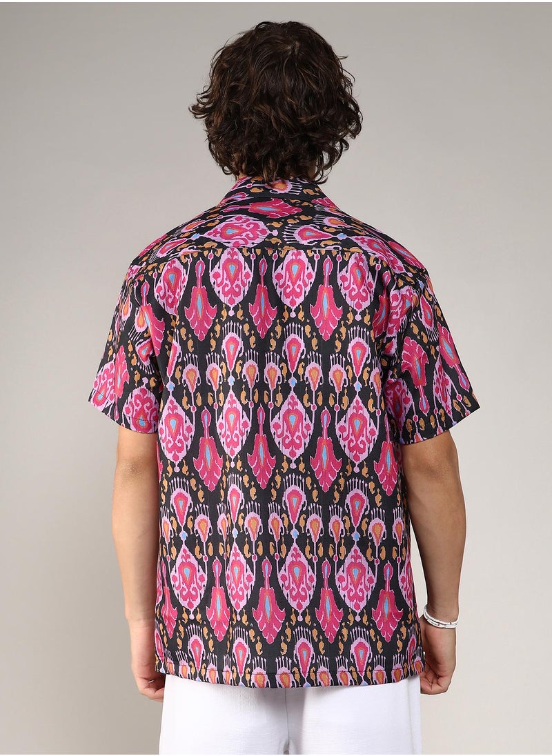 Men's Midnight Black & Light Pink Ethnic Shirt - pzsku/Z308A2233A12959D3EB6EZ/45/_/1741610278/2d66a264-6ea1-4282-8b88-4bfd74544ab6