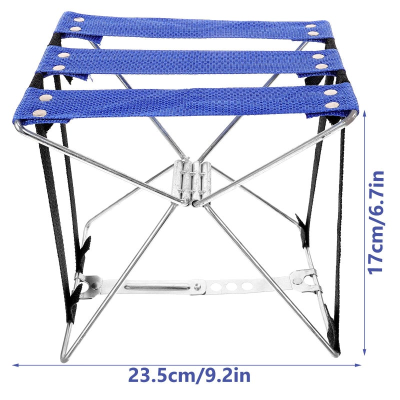 Lightweight Portable Folding Stool Compact Chair For Outdoor Hiking Fishing Travel Blue - Image 4