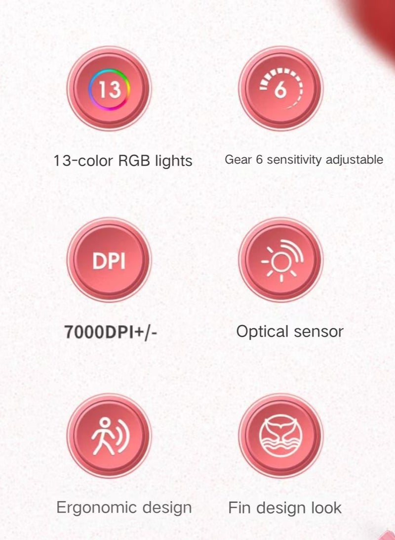 Generic E-sports gaming desktop computer notebook universal illuminated wired mouse - Image 2