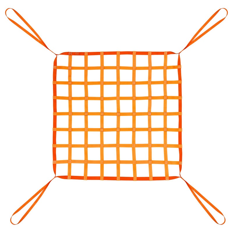 WowDIY 4.92' x 4.92' Cargo Lifting Nets -Lifting Straps for Hoist - Flat Polyester Sling Hoisting Net - Lifting Net Straps - Cargo Hanging Net - for Loading and Unloading Cargo - Max. Load Capacity: 1100lbs - Image 1