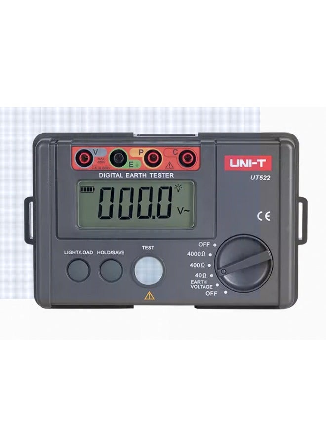 يوني تي UNI-T UT522 اختبار مقاومة الأرض قياس مقاومة الأرض 0 ~ 4000Ω 0 ~ 400 فولت 50 هرتز/60 هرتز عدد 4000  - Image 1