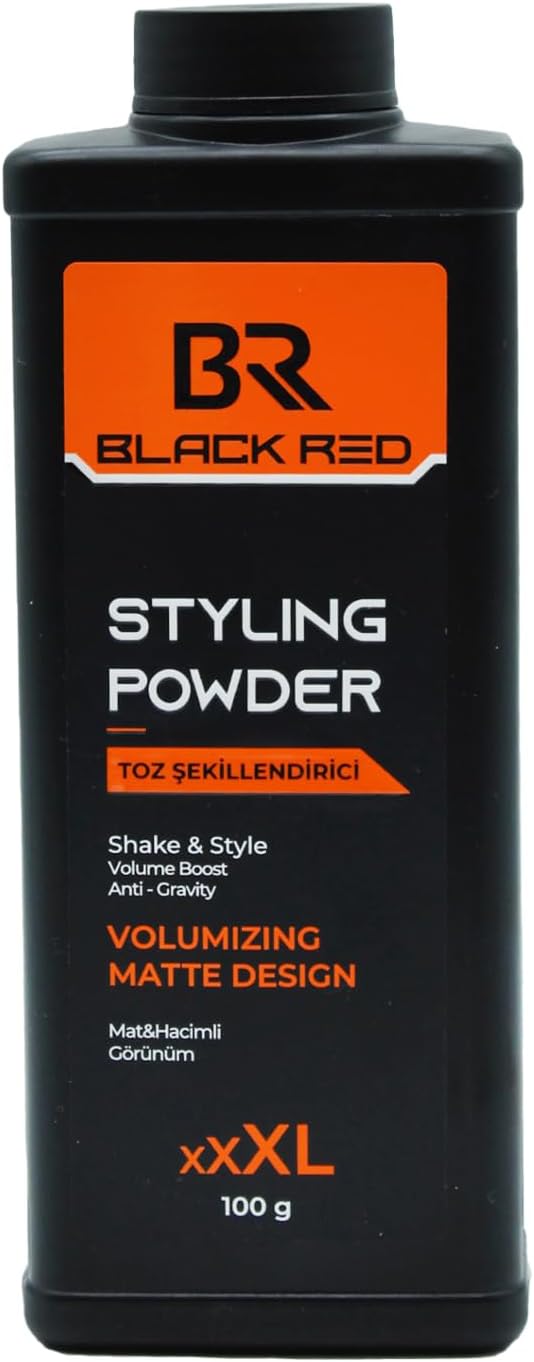 Black Red Volumising Matte Hair Styling Powder XL 100g ExtraLarge Pack Instant Volume Texture Strong Hold Natural Matte Finish NonSticky Root Lift Powder for All Hair Types