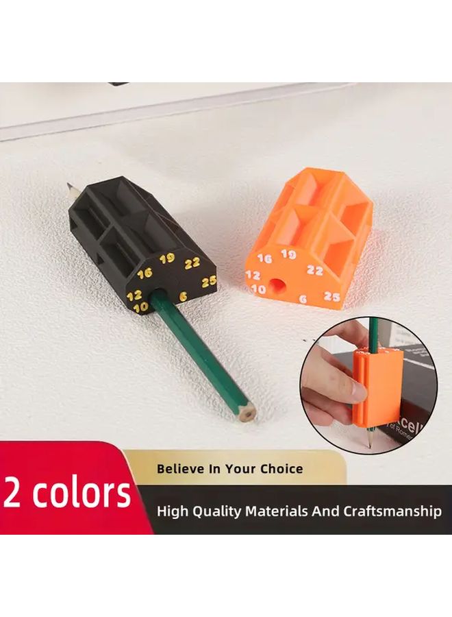 Orange Heavy Duty Plastic Carpenter Marking Gauge 6 to 25mm Multi Size Ruler - Image 1