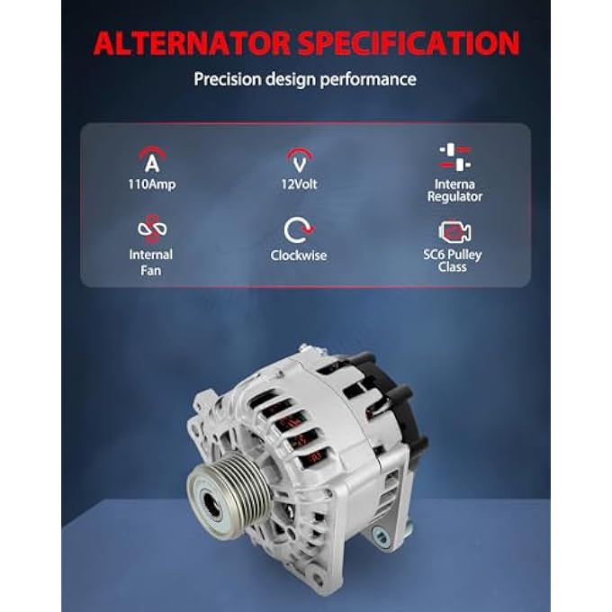 CCIYU New Alternator 11258 Fit for 2007-2013 for Nissan for Altima,2011-2013 for Nissan for Rogue,2014-2015 for Nissan for Rogue Select,2007-2012 for Nissan for Sentra - Image 5