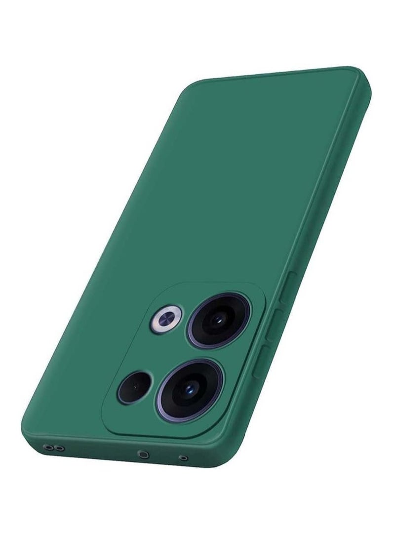 BORTONY OPPO Reno 13 5G Case Cover Silicone Gel Rubber Shockproof Matte Finish Back Cover Inner Fabric Lining with Camera Protection Case for OPPO Reno 13 6.5-inch - Image 5