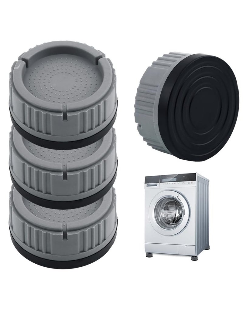 SYOSI Anti Vibration Pads 4Pack Stackable Shock Noise Cancelling Washer Dryer Isolation Pad Non slip Noise Cancelling Rubber Feet Pad Stabilizer for Heavy Duty Washing Machine Furniture's Legs - Image 1