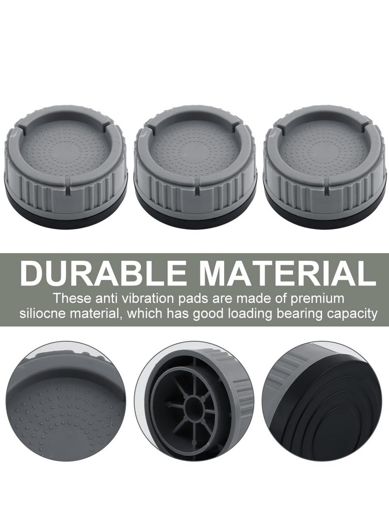 SYOSI Anti Vibration Pads 4Pack Stackable Shock Noise Cancelling Washer Dryer Isolation Pad Non slip Noise Cancelling Rubber Feet Pad Stabilizer for Heavy Duty Washing Machine Furniture's Legs - Image 2