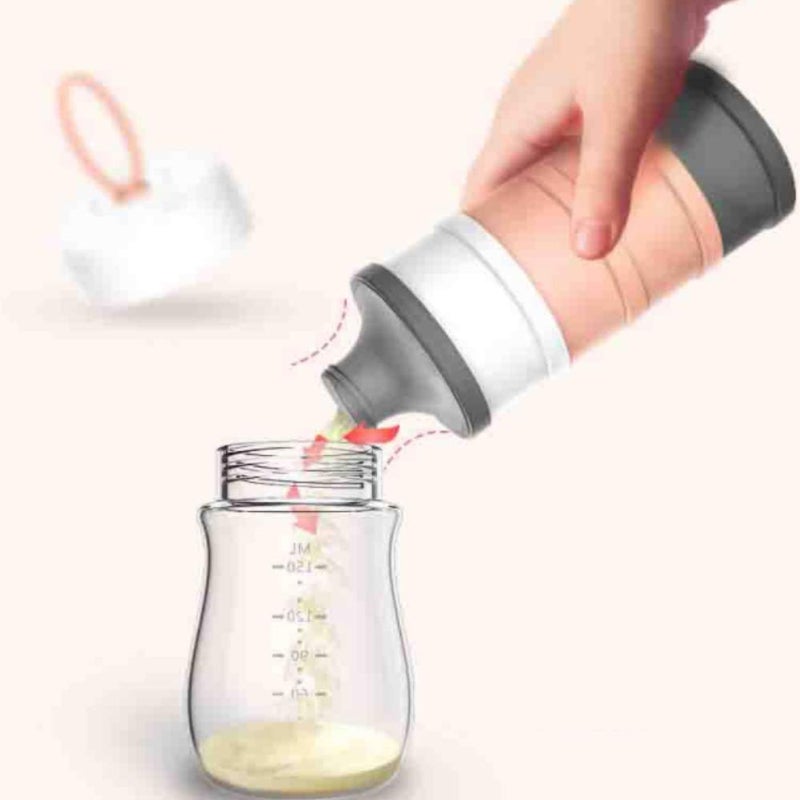 Kaptin Formula Dispenser,Non-Spill Portable Stackable Baby Milk Powder Dispenser,Snack Storage Container,BPA Free,4 Feeds (Pink) - Image 5