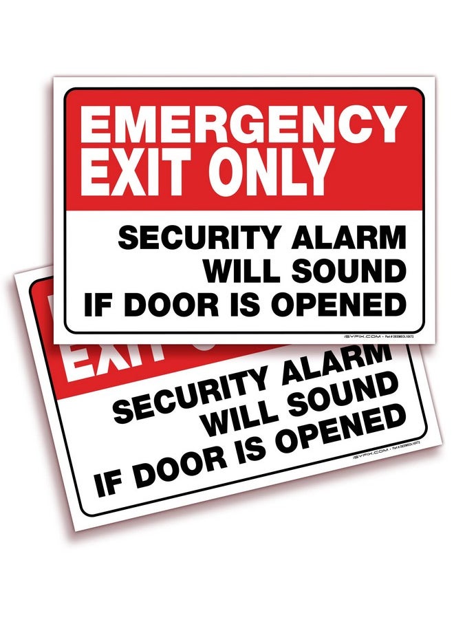 iSYFIX Emergency Exit Only Stickers - 2 Pack 10x7 Inch - Premium Self-Adhesive Vinyl, Laminated UV, Weather, Scratch, Water & Fade Resistance, Security Alarm Will Sound if Door is Opened Signs - pzsku/Z308A952D69100225CCA7Z/45/_/1740982912/7d804373-8b45-40b2-81dd-7acbb1d841db