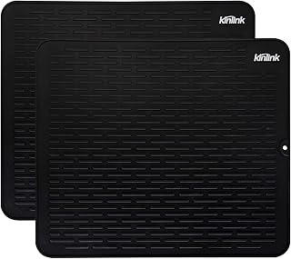 KINLINK KINLINK Kinlink Silicone Dish Drying Mats 2 Pack - 18x16 Large Dishwasher Safety Counter Pad for Faster Drying, Kitchen  - Image 1