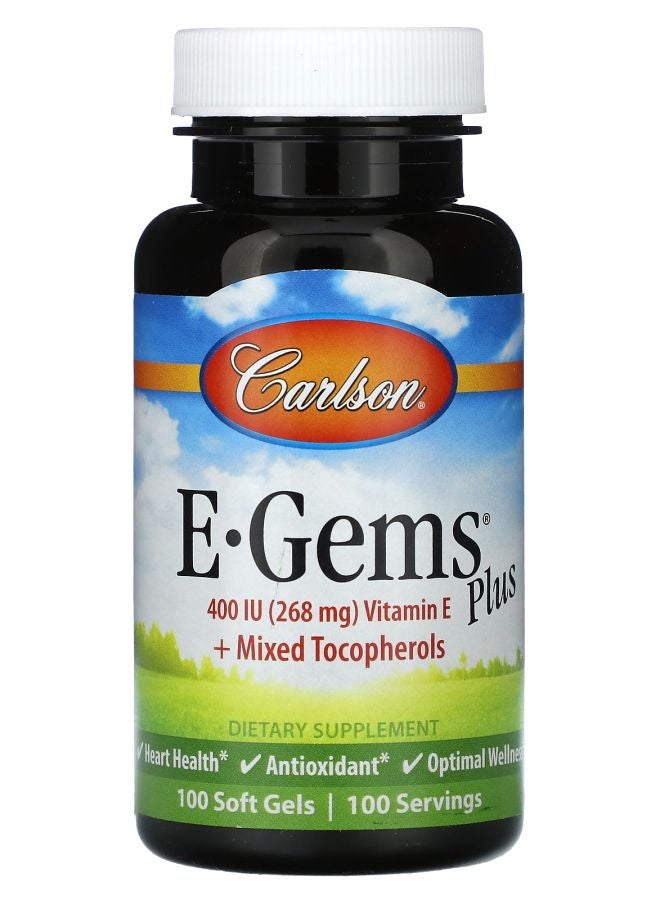 Carlson E-Gems Plus 400 IU (268 mg) 100 Soft Gels - Image 2