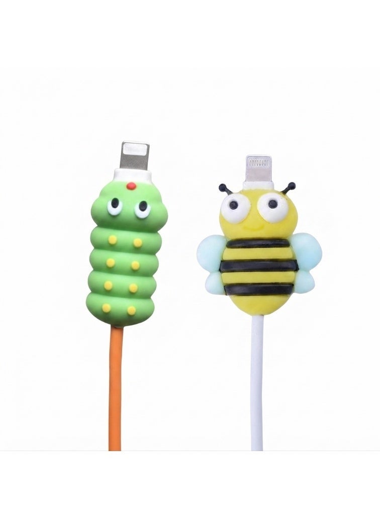 "Add a touch of beauty and fun to your charging cable with this 3D cable case - Product contains 2 pieces. " - Image 2