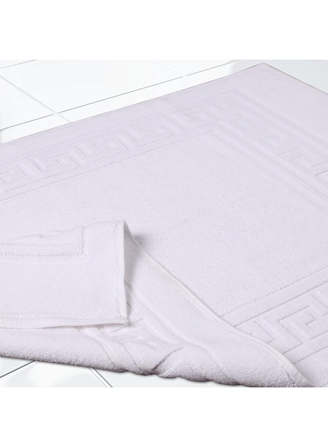 Superior Heavyweight Cotton Bath Mats Bath Rugs For Bathroom Accessories Washable Rug For Shower Bath Toilet Modern Decor No Backing Luxury Hotel And Spa Quality Set of 2 22 x 35 White - Image 4