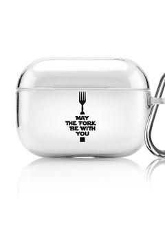 Classic Clear printed Case for Apple AirPods Pro 2nd Generation Thin Transparent Cover [Designed for Apple AirPods Pro 2nd Generation] - May the fork