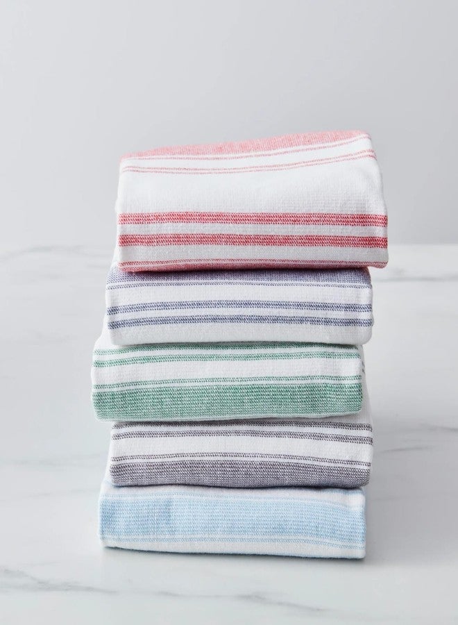Sur La Table Ultra-Absorbent Terry Towels, Blue, Set of 2 Plush Cotton Terry Towels for Fast Drying and Heavy Kitchen Use, Set of 2 - Image 3