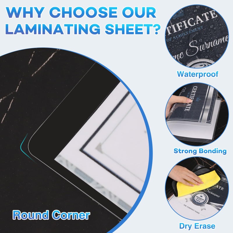 FURWEY 600 Pack Laminating Sheets, Holds 8.5 x 11 Inch Sheets, 3 mil, 8.9" x 11.4" Thermal Laminating Pouches Lamination Sheet Paper for Laminator, Clear, Letter Size, Office and School Supplies - Image 4