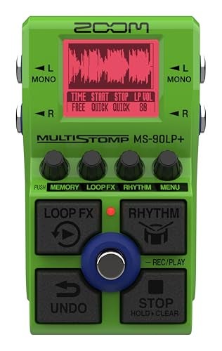 Zoom MS90LP MultiStomp Looper Pedal with 90Minute Loops 13Hour Recording HighFidelity 32Bit Float Audio Backlit LCD Rhythm Patterns and MIDI for Guitarists Bassists Keyboardists - Image 1