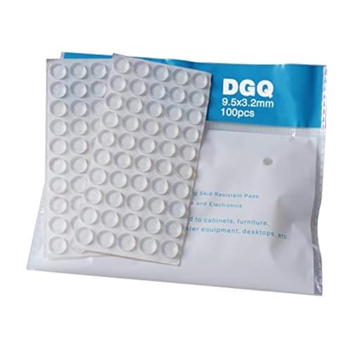 DGQ 100Pack Clear Round Self-Adhesive Rubber Pad Silicon Bumpers 3/8" for Home Kitchen Door Drawers Cabinet Furniture - Image 1