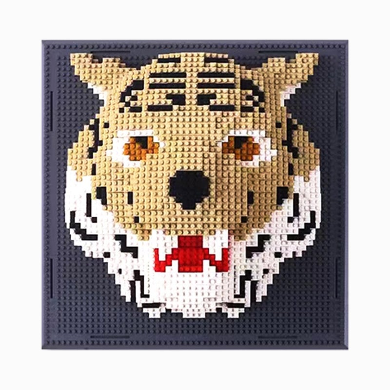 BDYDT Wall Art Tiger Building Blocks Set A Wall Decor Set for Adults Who Love Creative Hobbies2313 Pieces Toys Gifts for Kid and Adult - Image 3