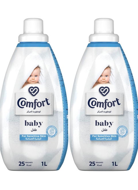 Concentrated Fabric Softener For Baby Sensitive Skin 1Litre pack of 2