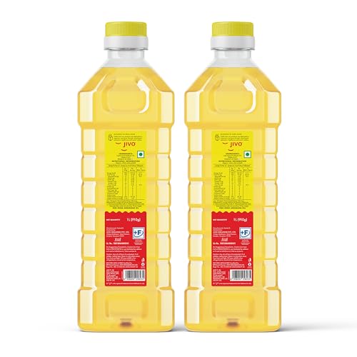 Jivo Cold Pressed Chemical Free Sunflower Oil 1 Litre | Ideal for Roasting, Frying, Baking All Types of Cuisines | Healthy Cooking Oil for Daily Use | Pack of 2 Litres - Image 2