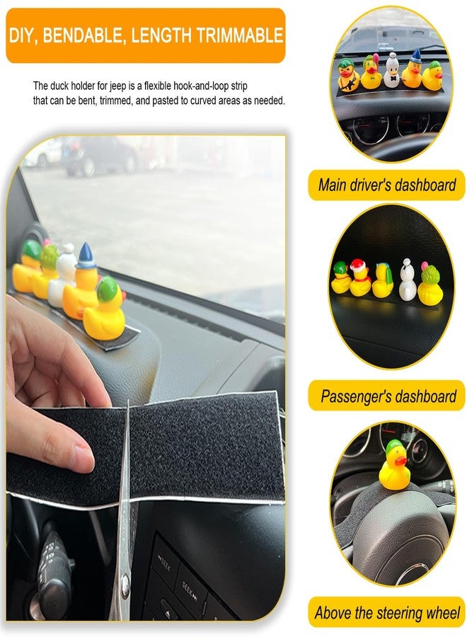 ROMASO Duck Holder for Jeep Dashboard,Rubber Ducks Plug New Upgrade Hook and Loop Duck Holder Mounts Duck Stands for Car Dash (Excluding Rubber Duck), Black - Image 4