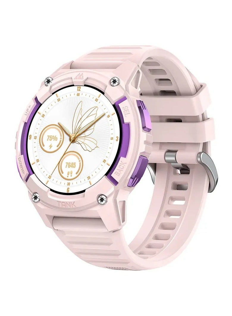 KOSPET TANK S2 Smartwatch – AMOLED Display, Bluetooth Calling, 5ATM Waterproof, Comprehensive Health Tracking, 12-Day Battery Life, Precise GPS, Alexa & AI Voice Assistant – Perfect for Athletes & Adventurers Pink - Image 1