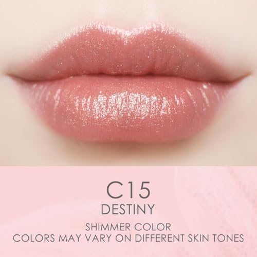 CATKIN Tinted Lip Balm Glitter Lip Stain Ultra Hydrating Lip Moistrurizer Lip Care with Vitamin E Nourishing For Cracked & Dry Lips 0.12 oz C15 Destiny - Wine Red - Image 2
