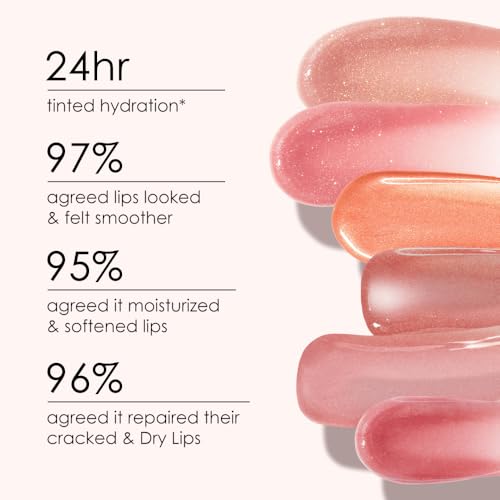 CATKIN Tinted Lip Balm Glitter Lip Stain Ultra Hydrating Lip Moistrurizer Lip Care with Vitamin E Nourishing For Cracked & Dry Lips 0.12 oz C15 Destiny - Wine Red - Image 3